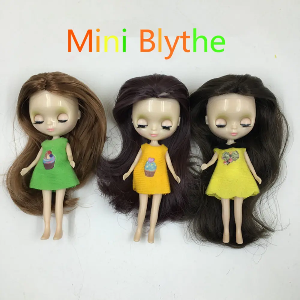 Pullip мини Блит куклы 10 см DIY ню милые длинные волосы|mini blythe|blythe dollmini blythe doll |