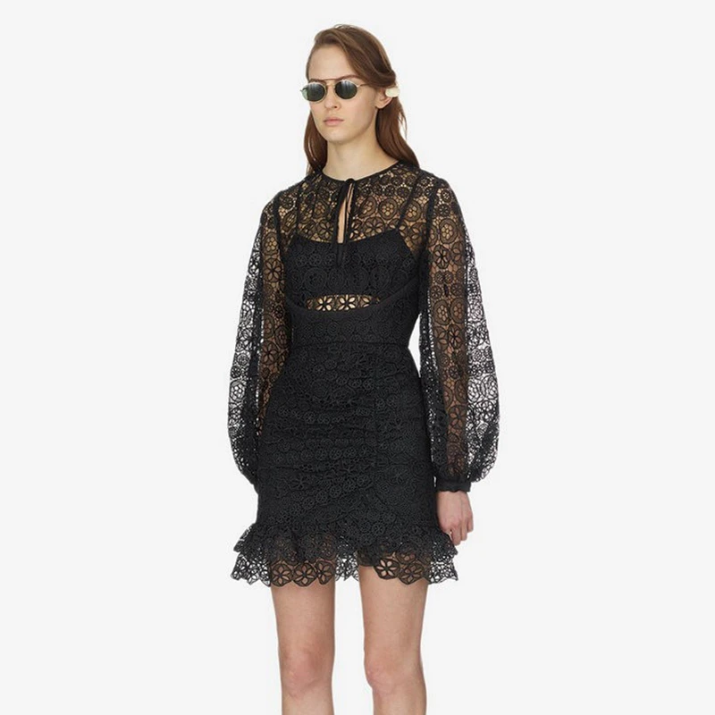MODA NOVA платье для автопортретов Для женщин Винтаж сексуальное открытое черного