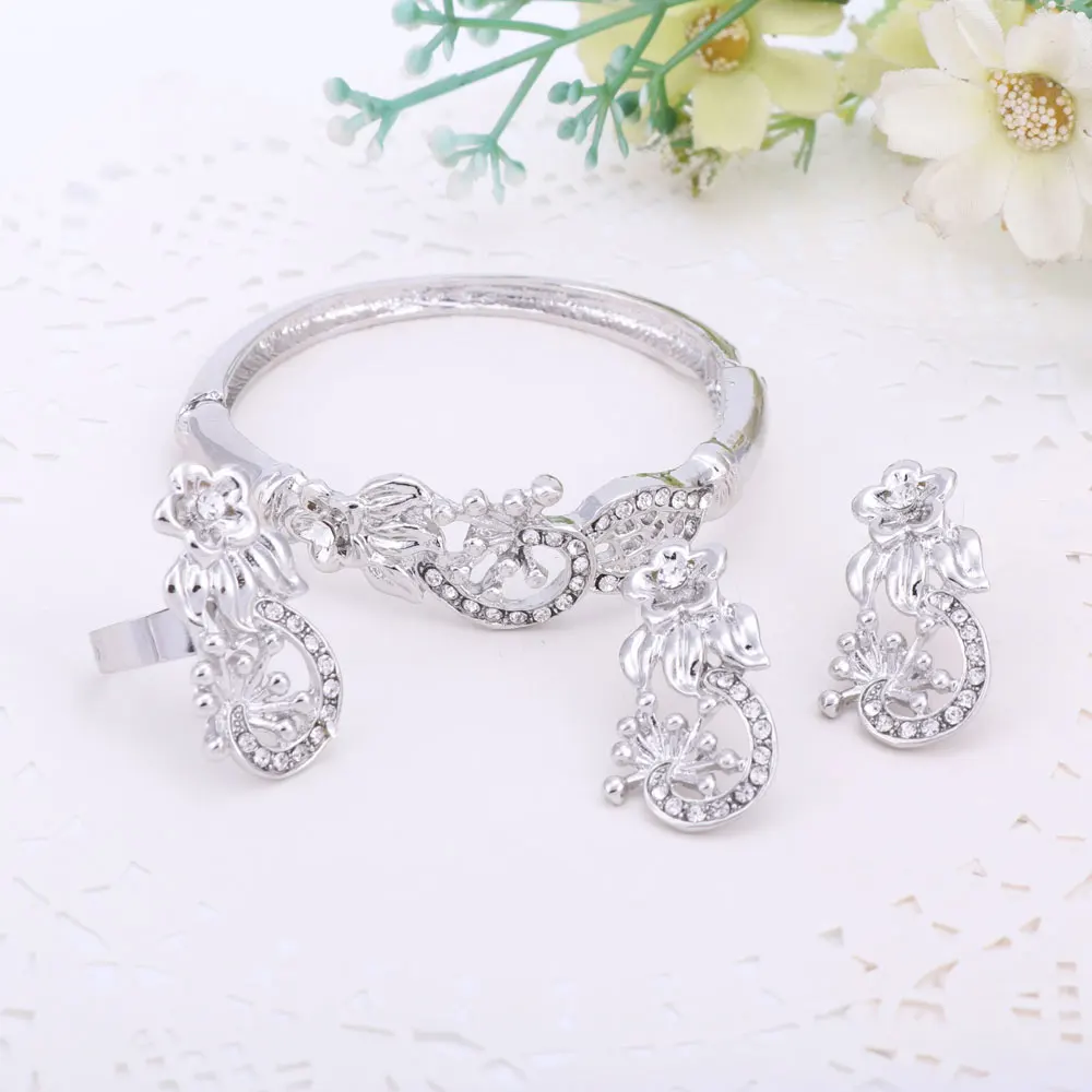 Комплект ювелирных изделий с кристаллами изысканные африканские бусы ожерелье