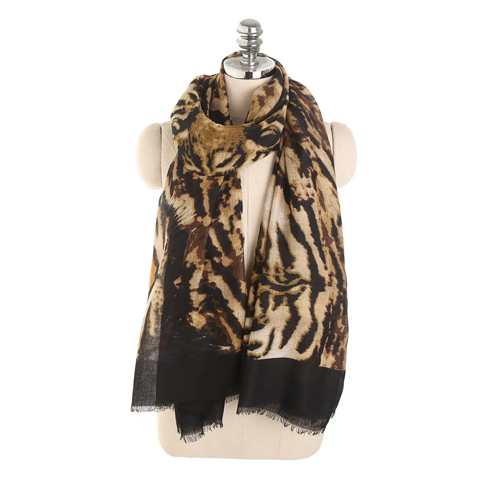 Cachecol Leopard Women Scarf Female Scarves For Cotton Linen Ladies Shawl Tassel Foulard Femme Schal MT029 | Аксессуары для одежды