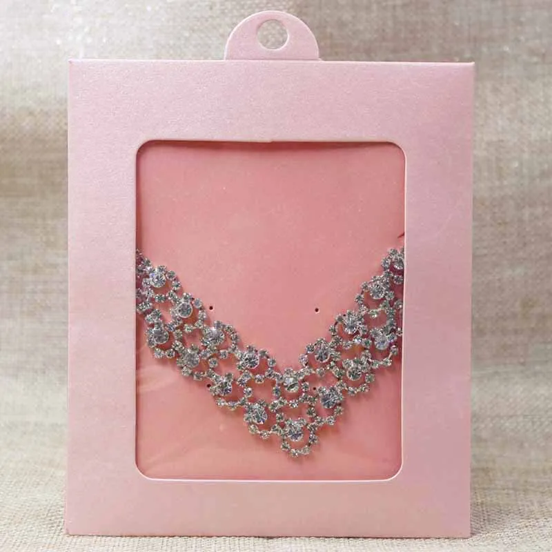 10 комплектов mutli Color necklacke кулон посылка& Подставка-дисплей окно с карты Конфета сделай сам/упаковка подарочная коробка кронштейн на окно коробка
