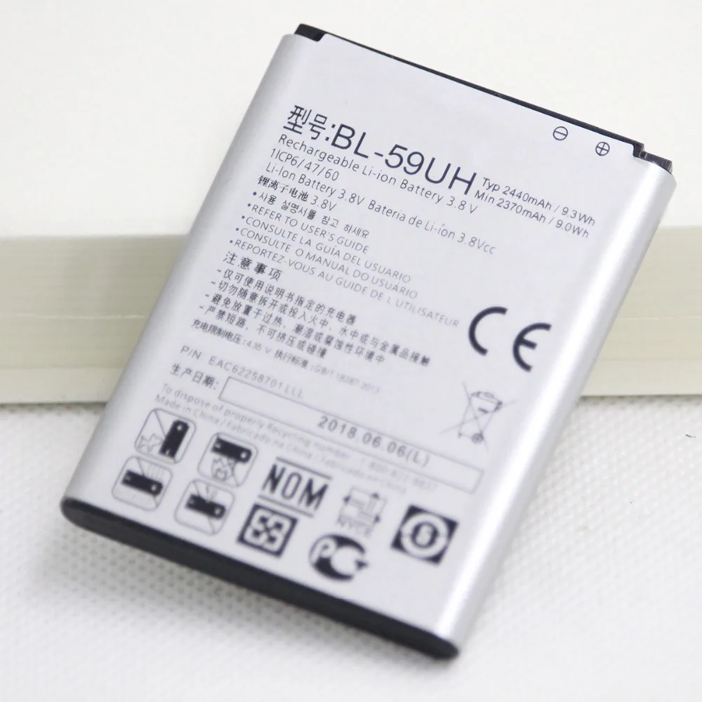 ISUNOO BL 59UH мобильный внутренняя Батарея для LG G2mini D618 D620 D620R D620K D410 D315 F70 2440 мА/ч BL59UH
