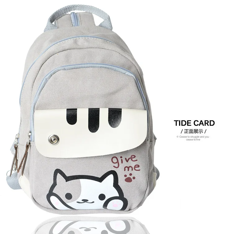 Harajuku Горячая Аниме Kawaii Neko Atsume Cospaly Мини Печать джинсовые рюкзаки для девочек-подростков женские школьные сумки Mochila Escolar