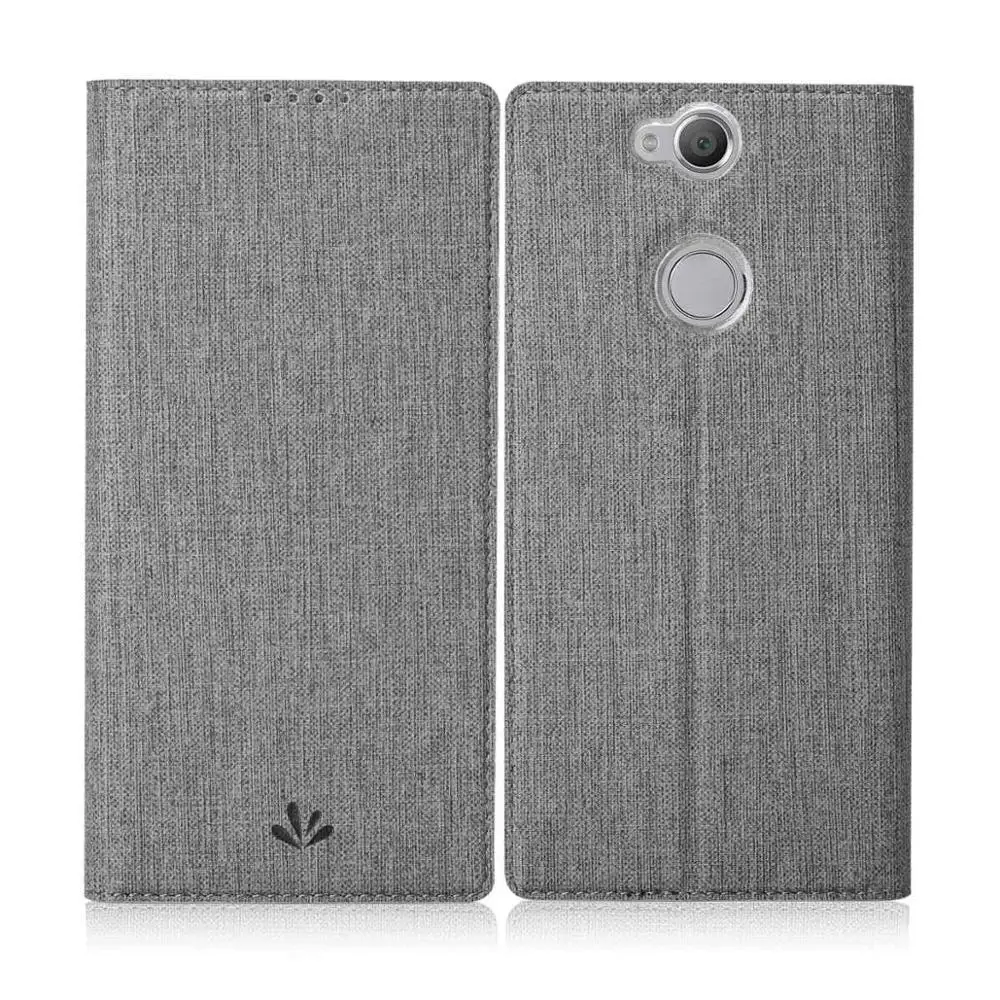 Для sony Xperia XA2 Plus чехол Роскошный чехол для телефона противоударный флип xa2plus телефон кошелек натуральная кожа Защитный XA 2 Plus чехол s - Цвет: Gray