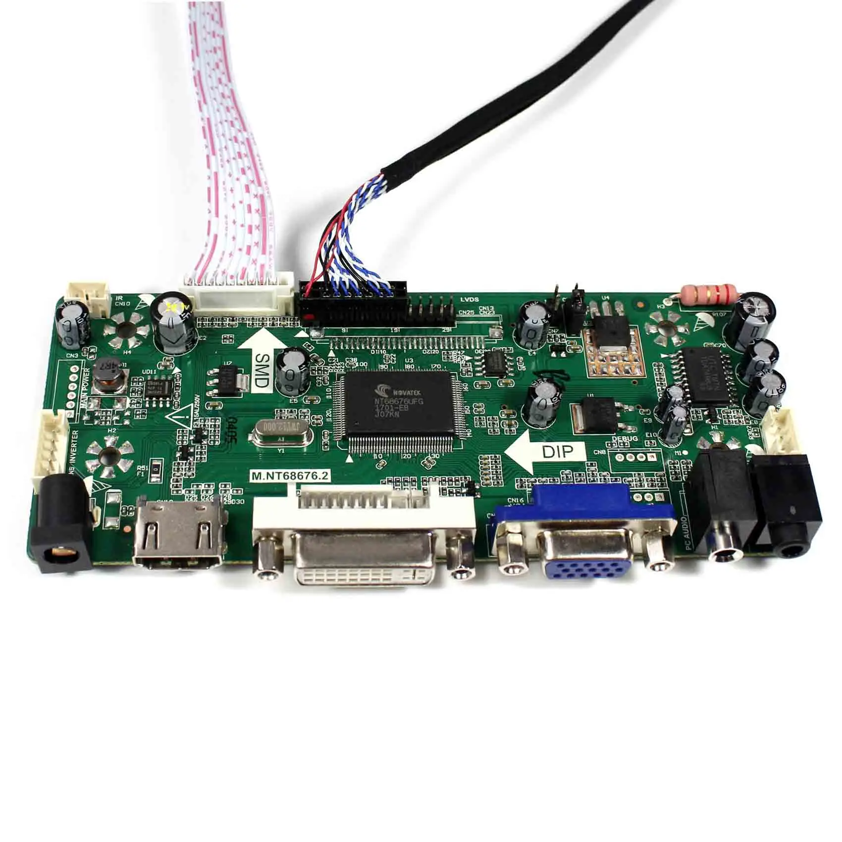HD MI + DVI VGA плата ЖК контроллера аудио Tcon LVDS с экраном 3 5 дюйма 640x480 PD035VX2|board board|screen