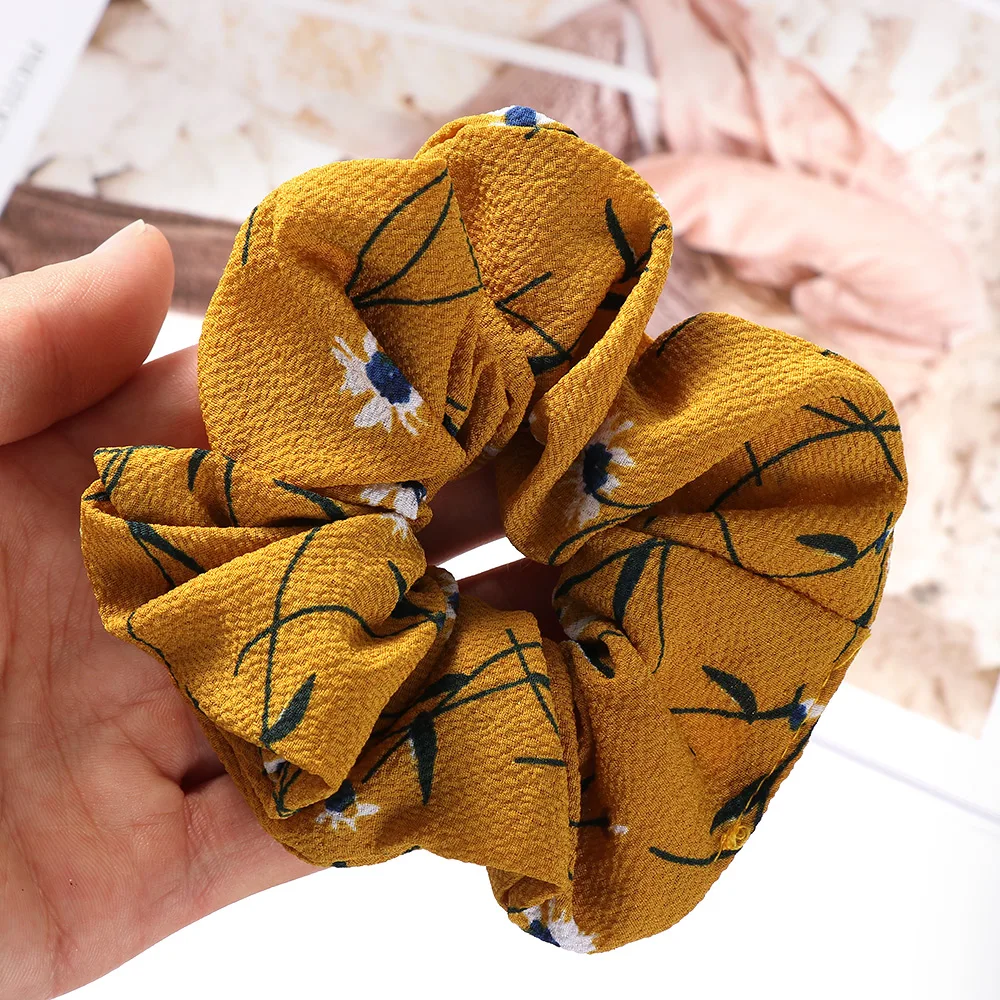 Женские Элегантные резинки для волос с принтом винтажные конским хвостом