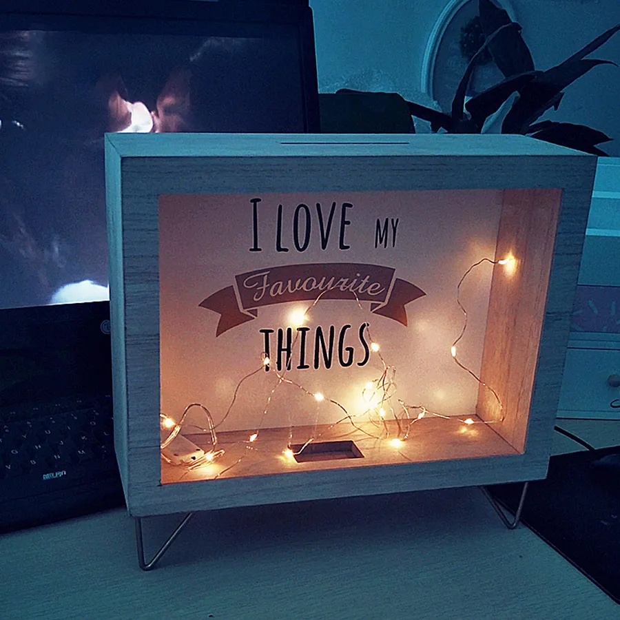 Деревянный Сейф для монет копилка банкомат сейф денег ящик наличных деревянный