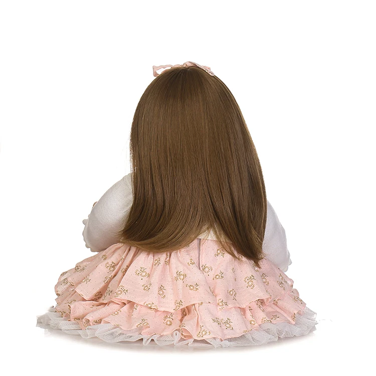 NPK 55 см мягкий силиконовый Reborn Baby Doll игрушка для девочек новорожденная девочка
