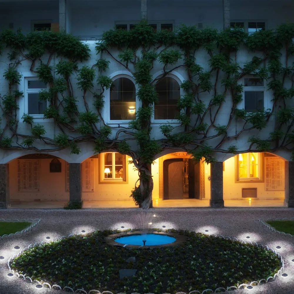 

Solar In-Ground Garden Lights Outdoor 8 LED Garden Waterproof Landscape Light for Patio Yard Lawn and Pathway White/Warm White
