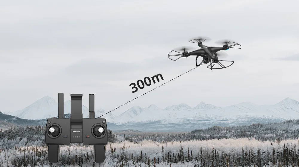 Holy Stone HS120D gps Дрон FPV с HD камерой 1080p Wifi RC дроны селфи следуем за мной Квадрокоптер gps ГЛОНАСС Квадрокоптер 300 м