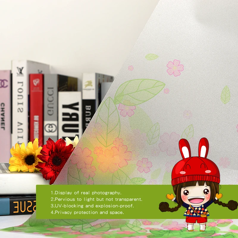 Настройка статического цепляния матового непрозрачного витражного стекла