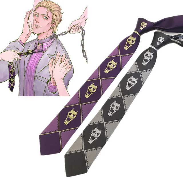 Аниме Adventure JoJo Кира Yoshikage галстук для косплея убийца QUEEN череп Шея двери неба