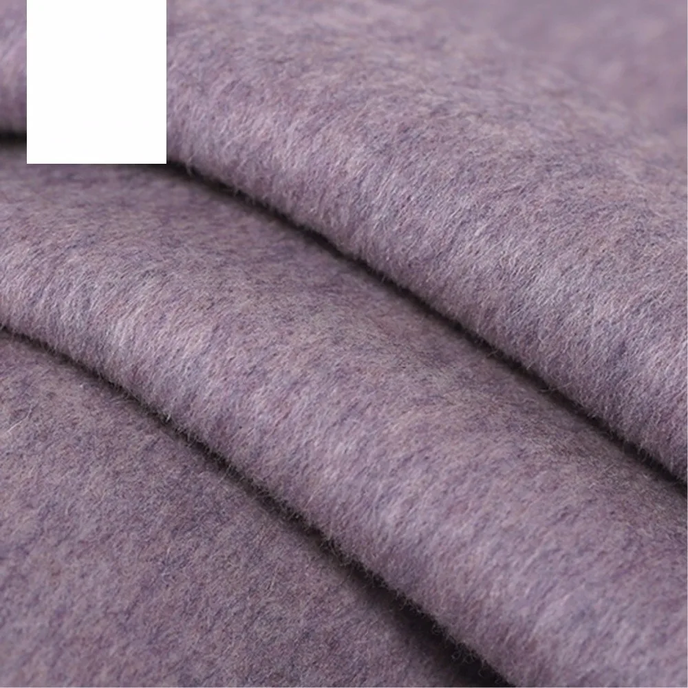 Lavender mixed purple Albaka alpaca wool double-sided cashmere coat fabric-600gsm | Дом и сад