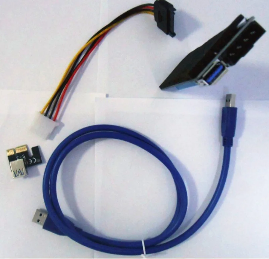 2 шт./лот PCI E Express 1X до 16X карта расширения + USB 3 0 Удлинительный кабель с блоком