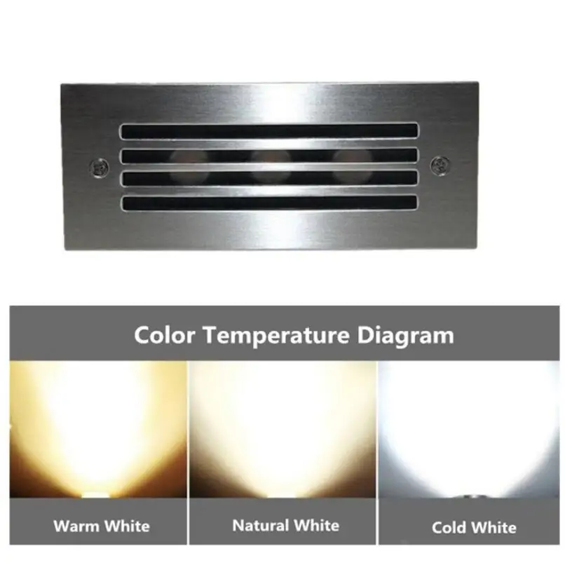 LED Палуба Шаг Свет 3x2 Вт подземный Светильник утопленные лестницы Paitio на земле