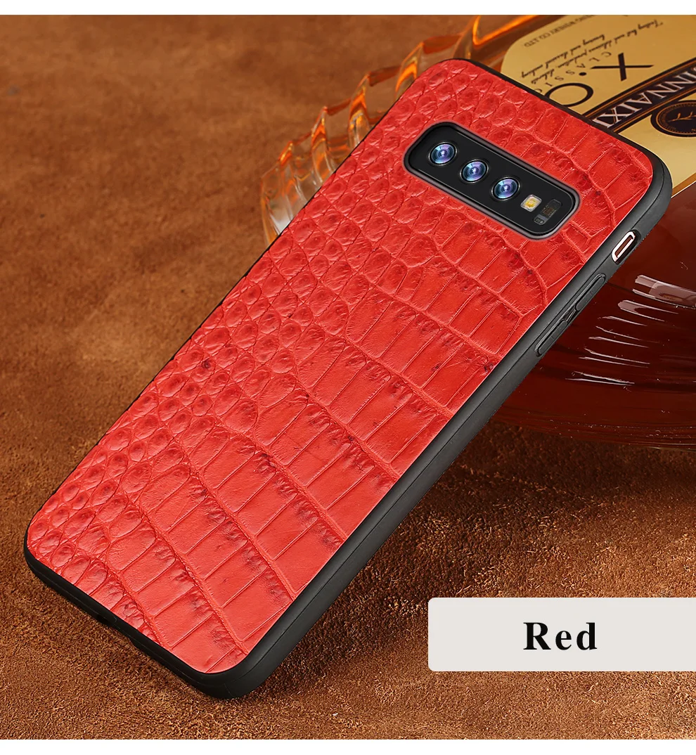 Роскошный чехол из натуральной крокодиловой кожи для samsung Galaxy s10, 9, 8, 7, 6 plus, противоударный чехол-накладка для samsung Note 8, 9, a50