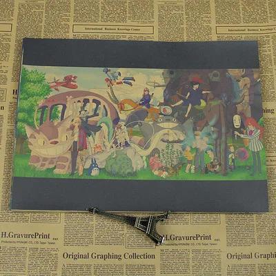 Настенный кинопостер Hayao Miyazaki комикс ретро крафт бумага обои украшение живопись