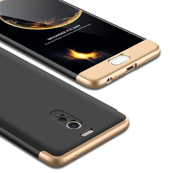 Gold and Black Чехол для Meizu M6 note, Роскошный Жесткий Чехол для задней панели из поликарбоната 360, полная защита, задняя крышка для Meizu M6 Note M3 M5 Note, чехол для телефона - Цвет: Gold and Black