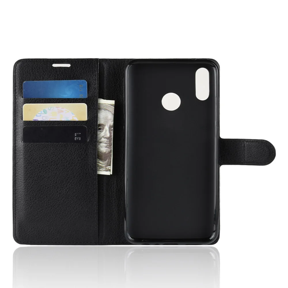Baiscxst Luxury Leather Flip Case For Huawei P Smart 2019 Stand Book Wallet Honor 10 lite Cover Coque On Phone Bags | Мобильные