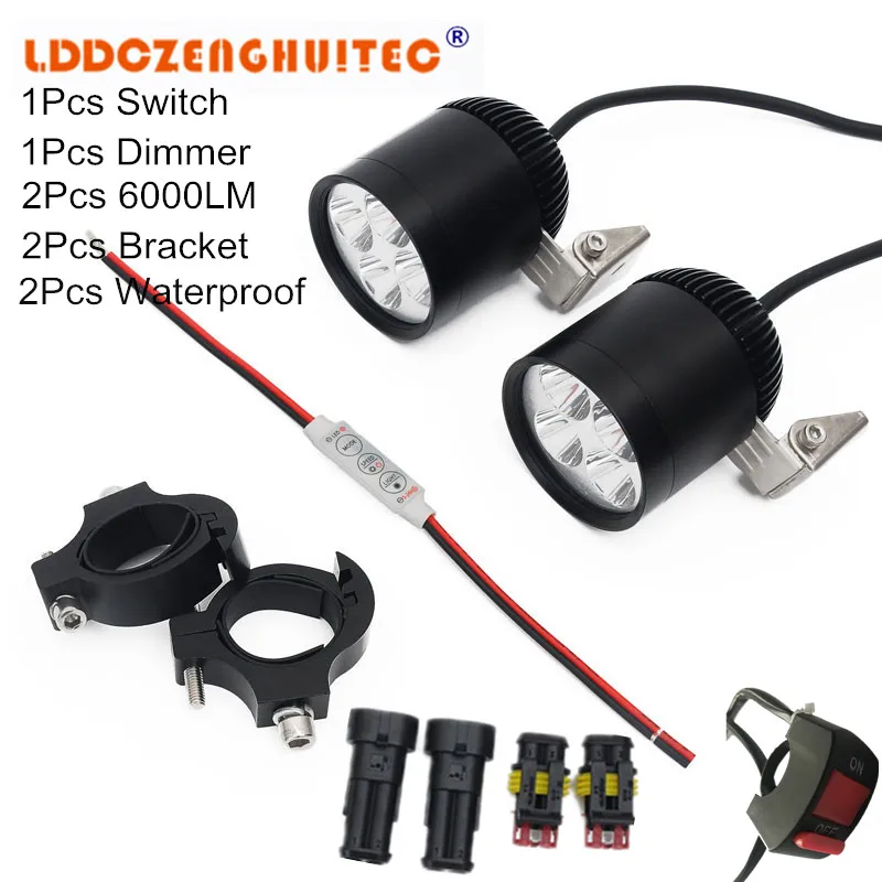 LDDCZENGHUITEC мото rcycle светодиодные фары для вождения внедорожника грузовика