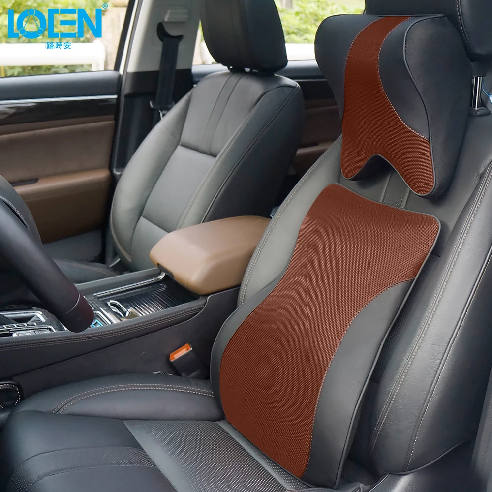 Preço Loen 1 Conjunto De Memória Algodão Assento De Carro Apoio Lombar Cadeira Volta Massagem Pescoço Travesseiro Encosto Cabeça Cintura Almofada Estilo Do Carro