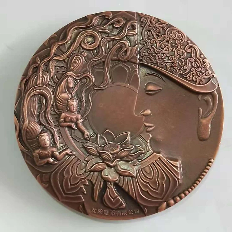 60 мм тысячи рук Avalokitesvara Гуаньинь бронзовая медаль Shenyang Mint китайская Монета о оригинале
