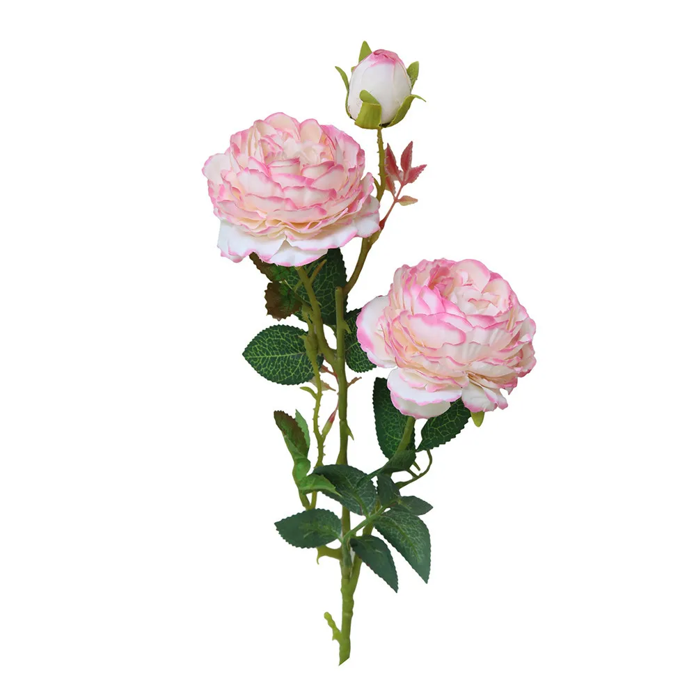 Artificial Fake Western Rose Flower Peony Bridal Bouquet Wedding Home Decor plantas artificiales para fleur artificielle | Дом и сад