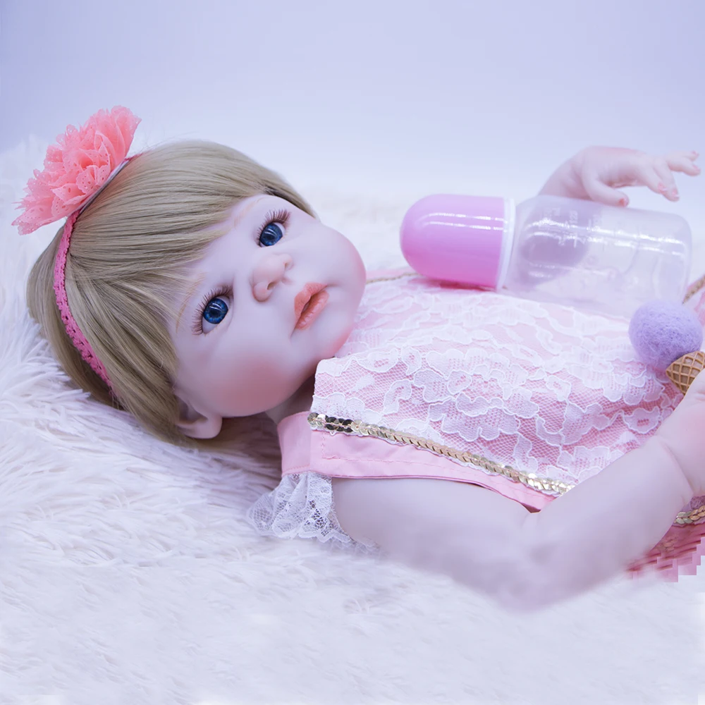 Высококачественные силиконовые виниловые куклы Bebes reborn menina 55 см 100% нетоксичные