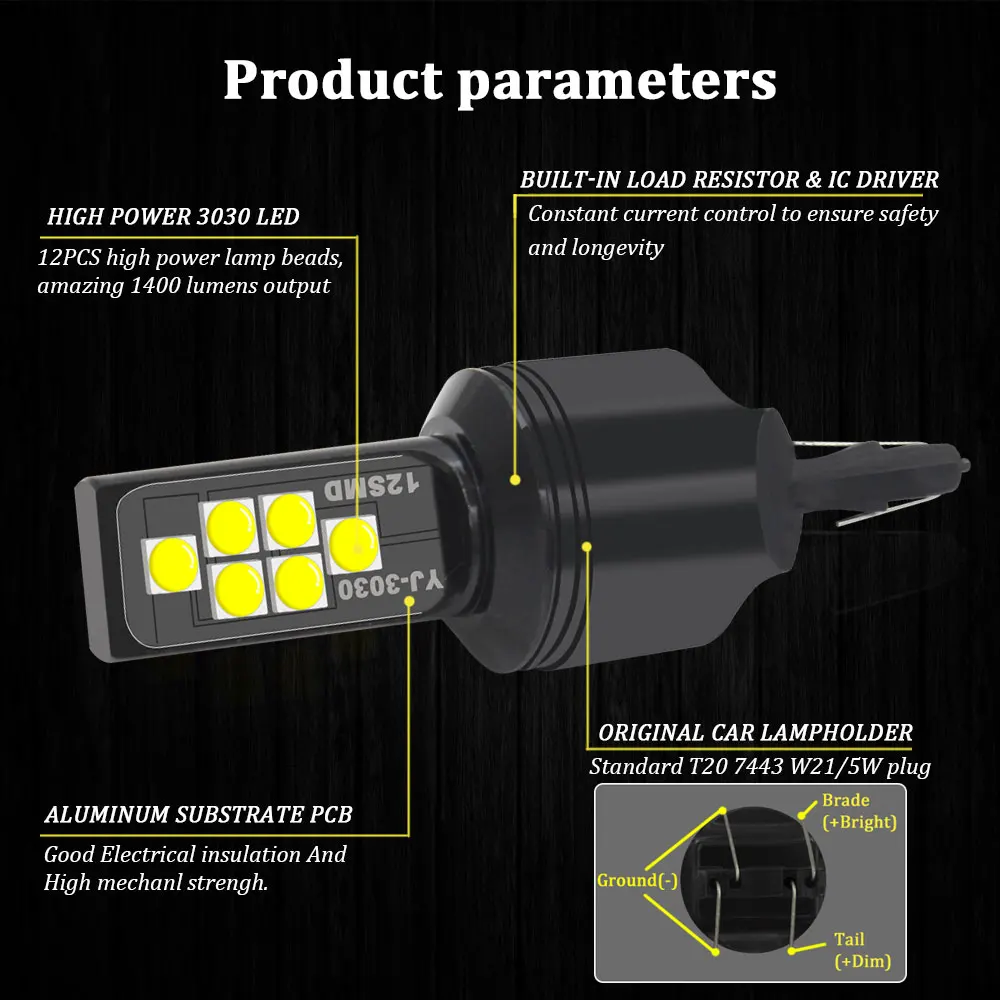 BMT лампочки для авто T20 W21/5W W21 5W led лед габариты светодиоды светодиодные лампы для авто автосвет повторитель поворота сигнал авто желтый стоп сигнал для авто сигнал заднего хода дхо дневные ходовые огни