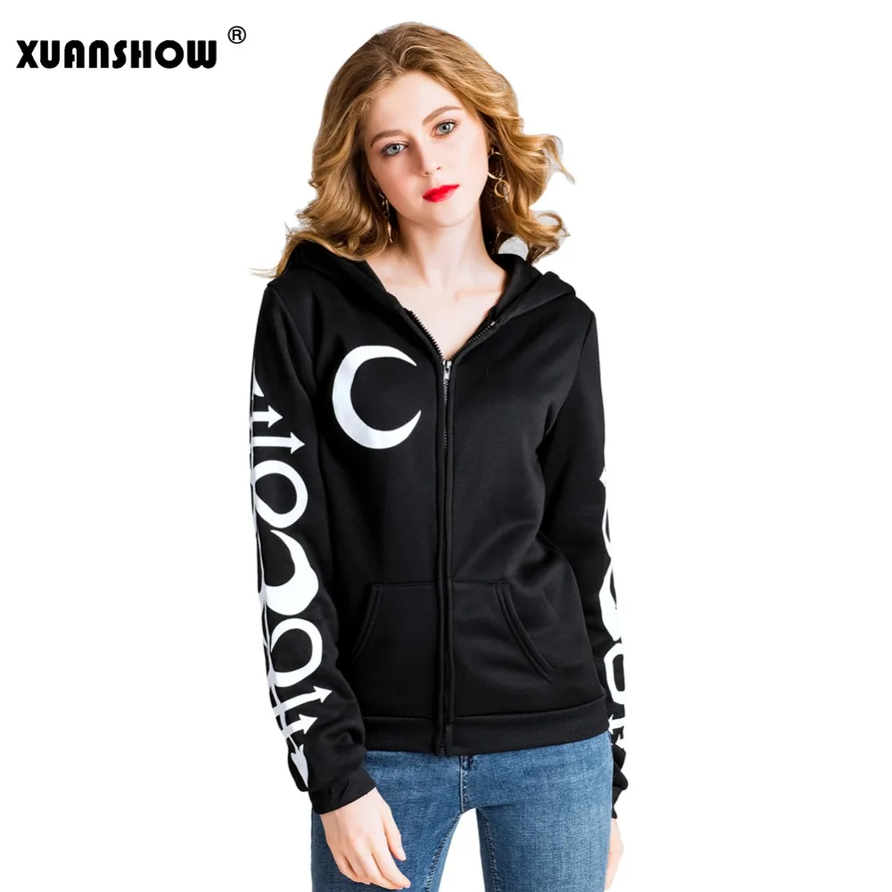 XUANSHOW 2021 осенние модные женские толстовки на Хэллоуин Harajuku панк большая шляпа