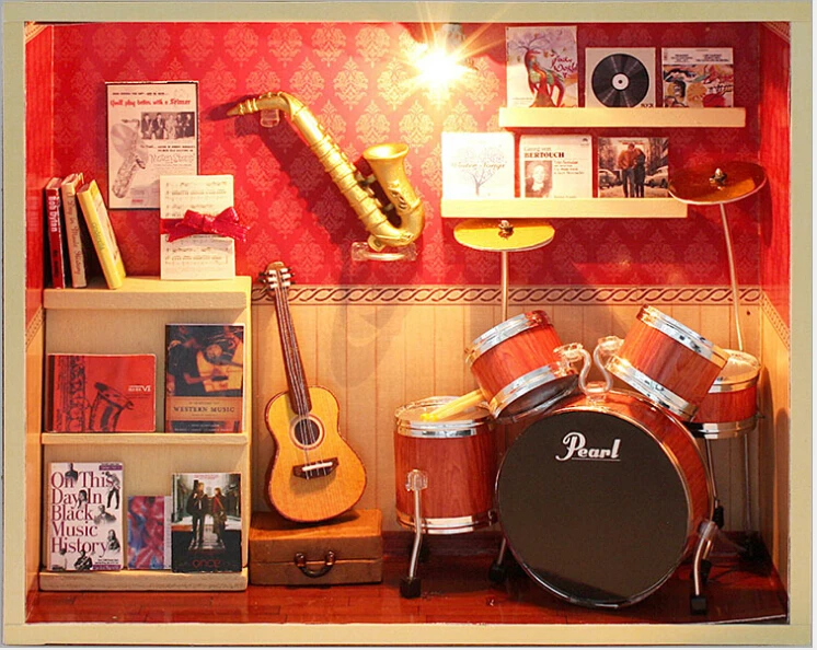 Миниатюрный Кукольный дом Конструкторы 3D ручной деревянный кукольный домик birstday