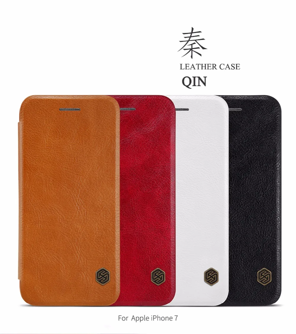 Для iPhone 7 8 чехол с откидной крышкой 4," Nillkin QIN Серия pu кожаный чехол с отделением для кредитных карт