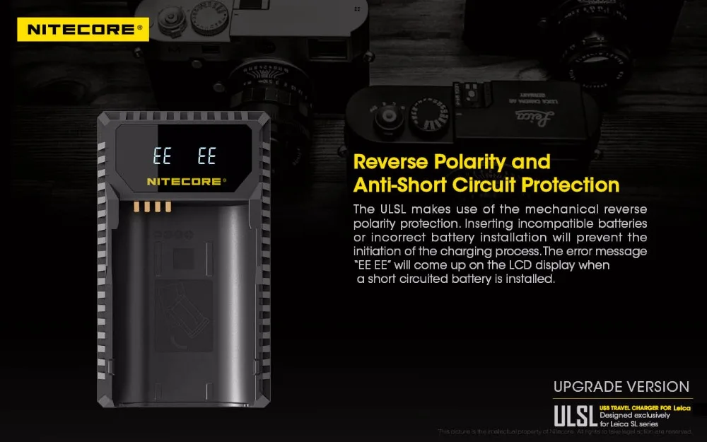 Nitecore ULSL USB зарядное устройство для Leica BP-SCL4 камеры батареи Leica SL Typ 601 серии камеры Модель