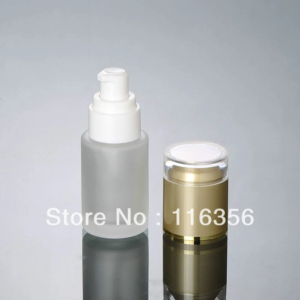 40 мл матовая стеклянная бутылка с золотой крышкой для лосьона косметической