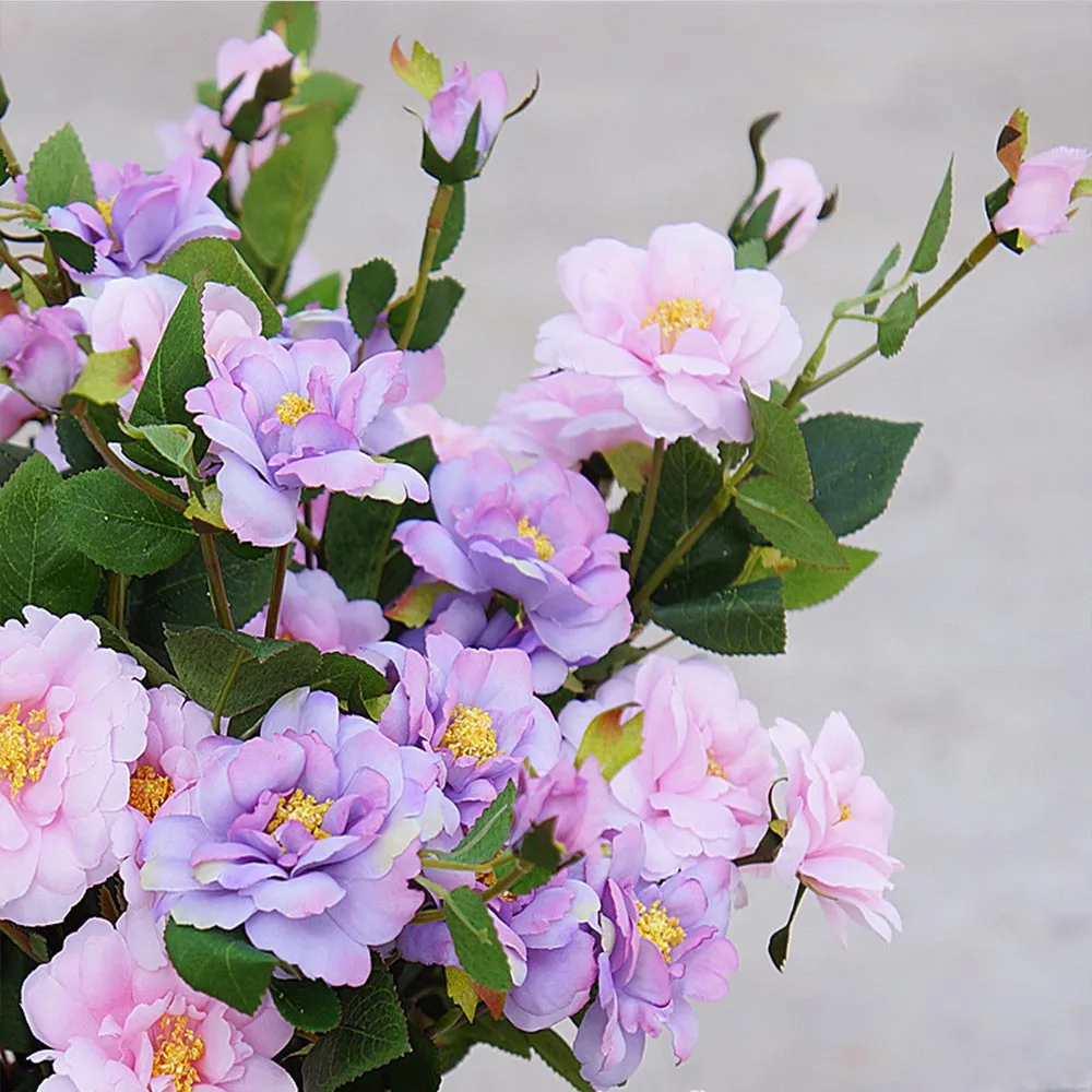 1 букет осенних шелковых пионов с тычинками искусственные цветы для украшения