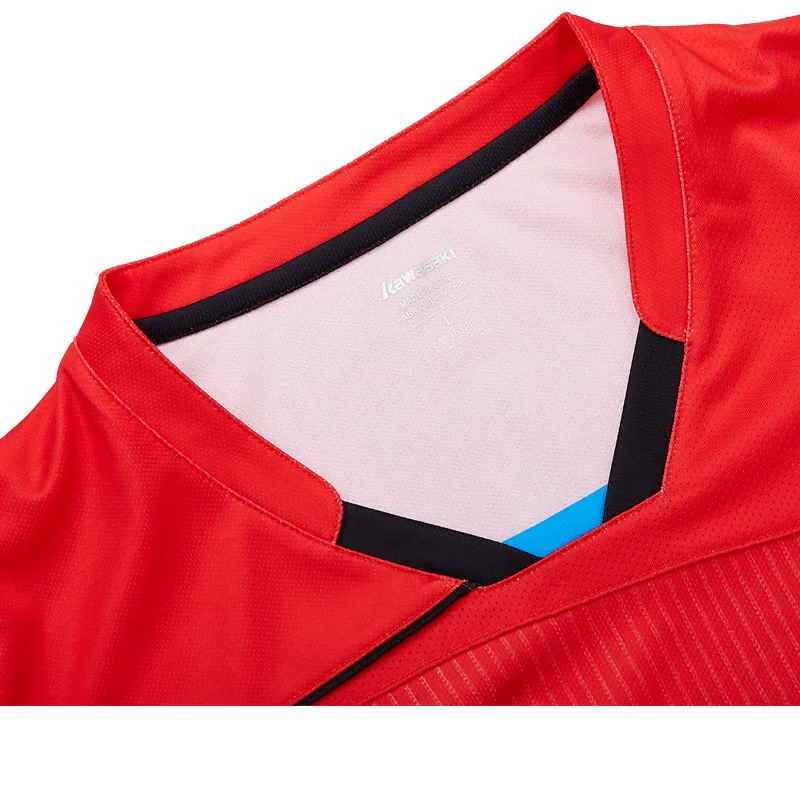 2018 Kawasaki летние теннисные футболки с коротким рукавом v образным вырезом 100%