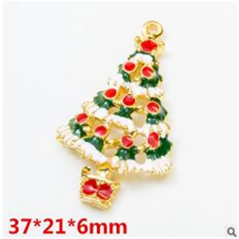 15pcs/lot Mixed Alloy Christmas Crafts Necklace Pendant Colorful DIY Handmade Bracelet Bangle Charms Accessories Jewelry | Украшения и