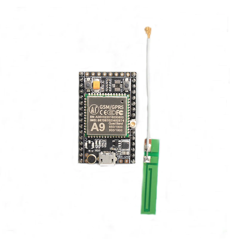 A9 Developmentboard GPRS gps модуль A9 A9G модуль A9 A9G макетная плата минимальная система беспроводной передачи данных позиционирование с антенной - Цвет: A9 Developmentboard