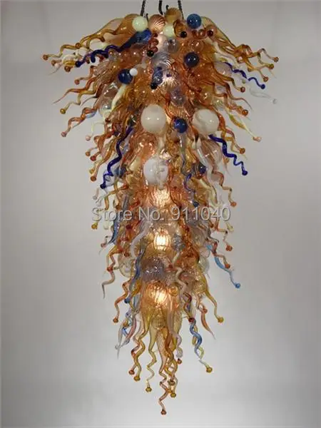 

Christmas Decor Glass Balls Chandelier LED Lights Hand Blown Glass Chandeliers Lighting -LR438