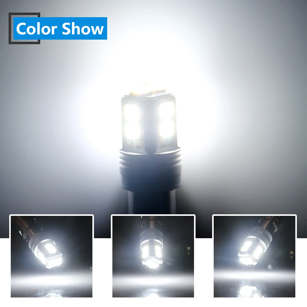 YM E Bright 2 шт. BA9S Canbus без ошибок H6W 2835 10 SMD СВЕТОДИОДНЫЙ фонарь для фонари заднего хода
