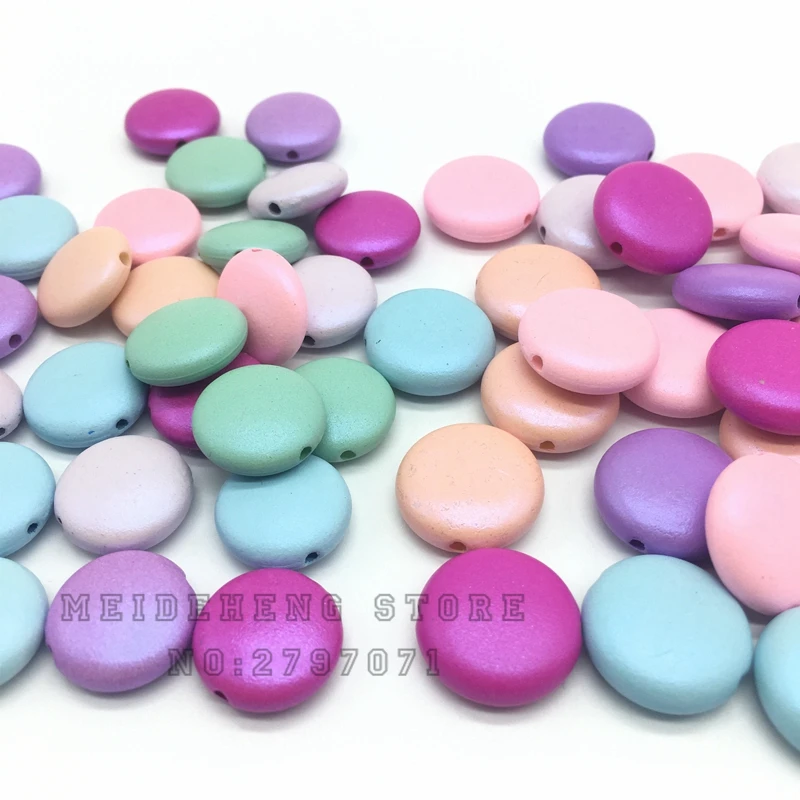 Разноцветные акриловые шарики Meideheng для рукоделия круглые ручной работы с бантом