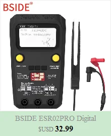 SMD Индуктор тестовые пинцеты зажимы зонды провода для лаборатории SMD компоненты резистор конденсатор Мультиметр LCR метр ESR тест er