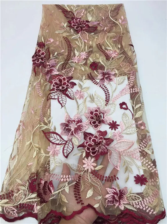 Французский 3d кружевной ткани высокого класса Африканские кружева ткань двойной