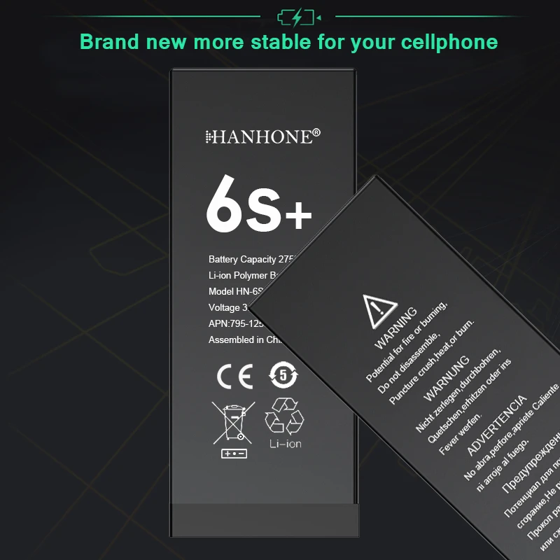 Оригинальный аккумулятор Hanhone емкостью 2750 мАч для iPhone 6S Plus оригинальный большой