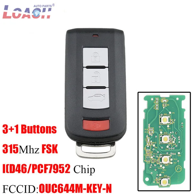 3 кнопки G8D-644M-KEY-E ASX Outlander Sport Pajero Shogun Montero Lancer RVR Автомобильный Дистанционный смарт-ключ костюм для MITSUBISHI