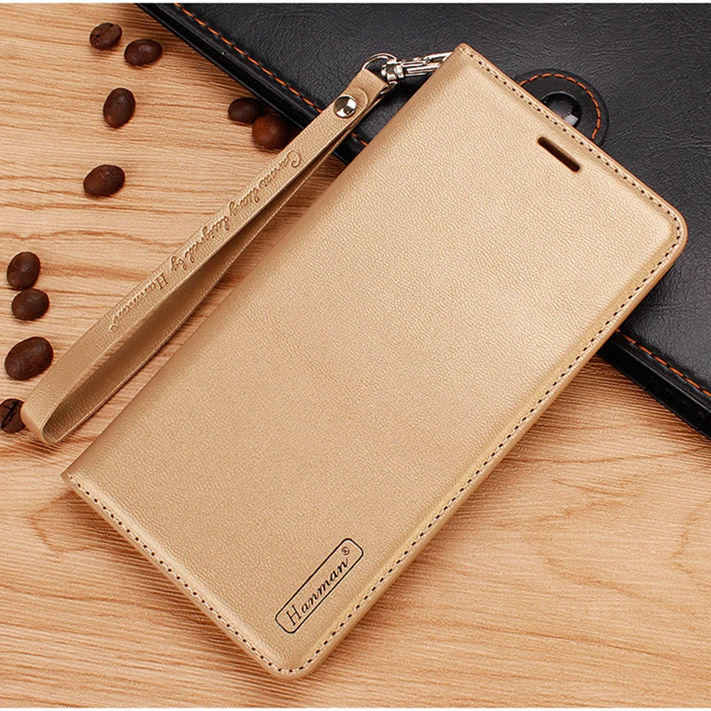

10pcs Hanman Flip Leather Case For Samsung Galaxy A20e A30 A40 A50 A60 A70 Business Hang Rope Series Wallet Card Slot case Cover