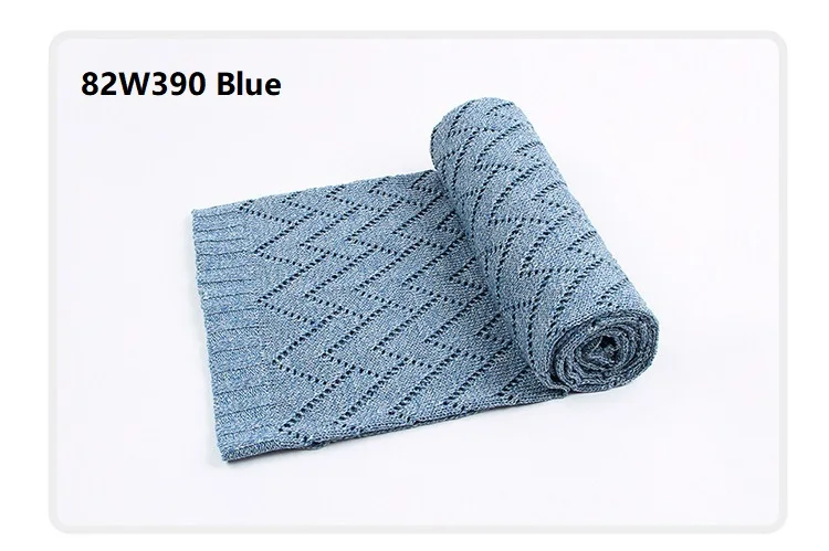 82W390 Blue Детские одеяла, вязаные, для младенцев, пеленка, шерстяные, для новорожденных, супер мягкие, теплые, для детей, Inbakeren, ежемесячные, для малышей, постельные принадлежности, постельные принадлежности - Цвет: 82W390 Blue
