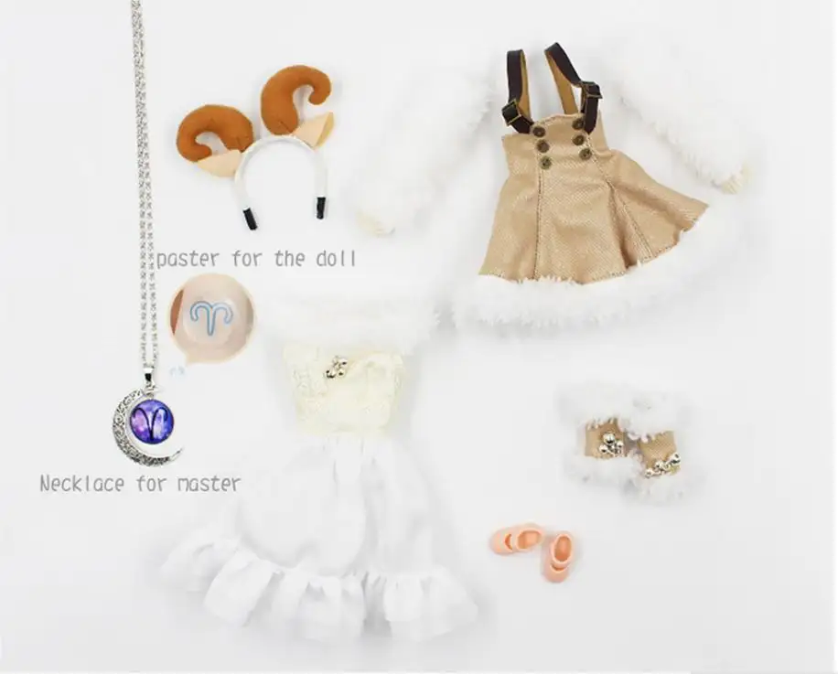 BJD Blyth кукла mm Девушка созвездия серии 35 см шарнирное тело куклы имя Овен red hair East