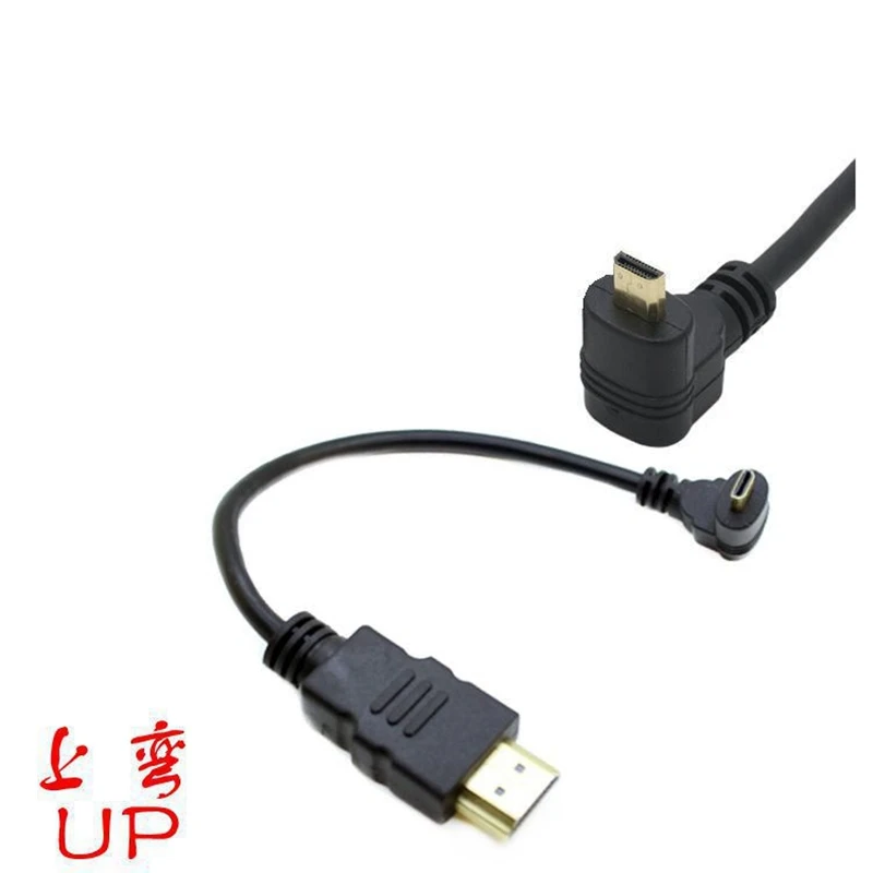 1 шт. вверх вниз угловой микро HDMI-совместимый к HDMI кабель Угловой типа A type c 30 см/0 3