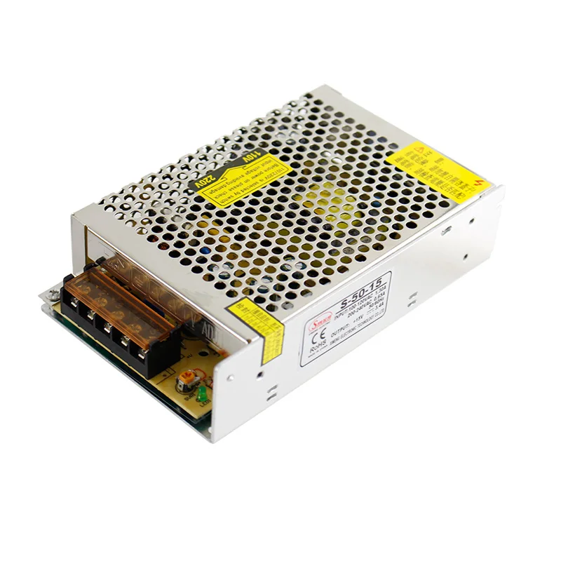 SMUN S 50 15 50W 15V 3.4A одиночный выход SMPS источник питания с сертификатом CE RoHS|smps power